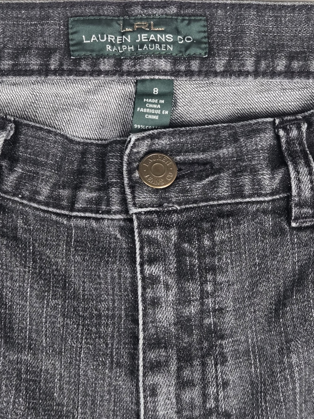 Ralph Lauren Women’s High-Rise Black Gray Wash Jeans Size 8
